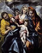 El Greco The Holy Family with St Mary Magdalen painting